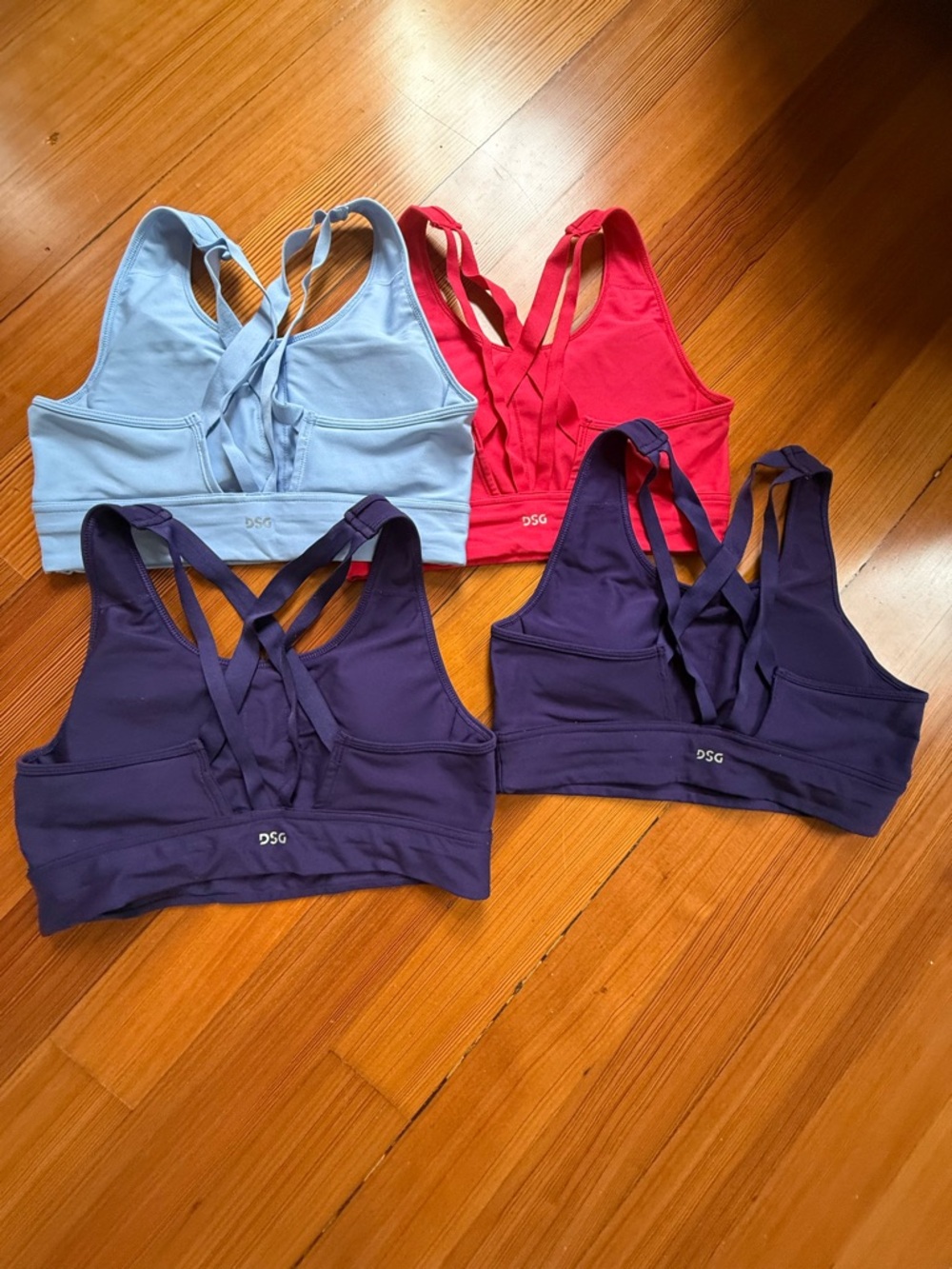 DSG compression Sports Bra - Blue, Red, Purple